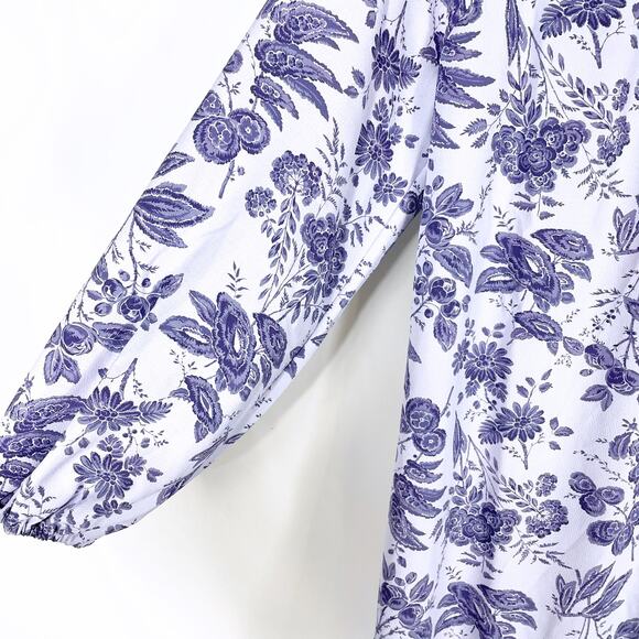 Hill House Simone Dress Maxi Lilac Purple Floral Open Back Side Slit Sz XS - Picture 9 of 16